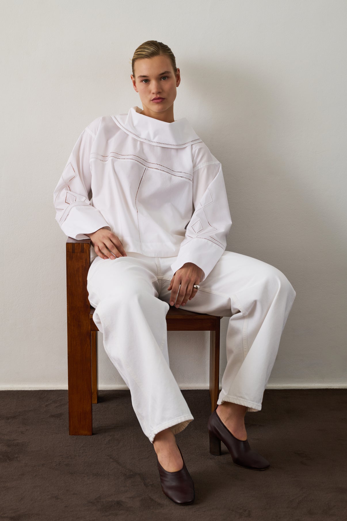 Chemise Guillemette - Blanc - Coton - Femme vue 5