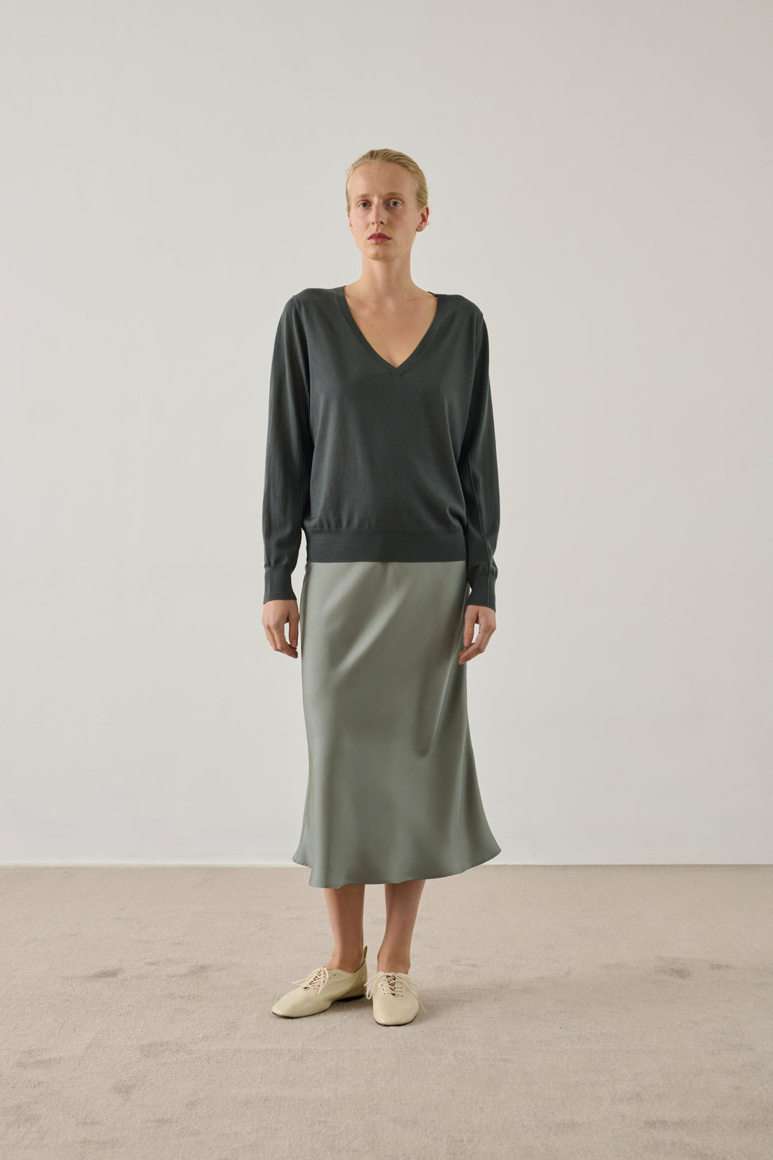 Pull Derek - Gris/Bleu - Laine mérinos - Femme