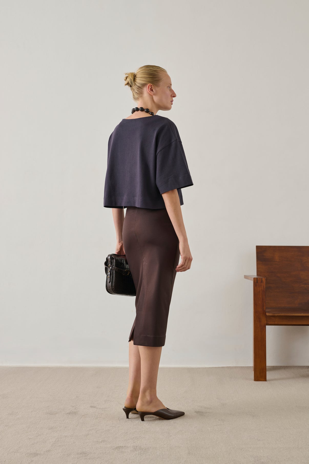 Tee-Shirt Davina - Aubergine - Coton - Femme vue 4