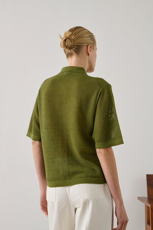 Polo Davon - Absinthe - Laine mérinos - Femme