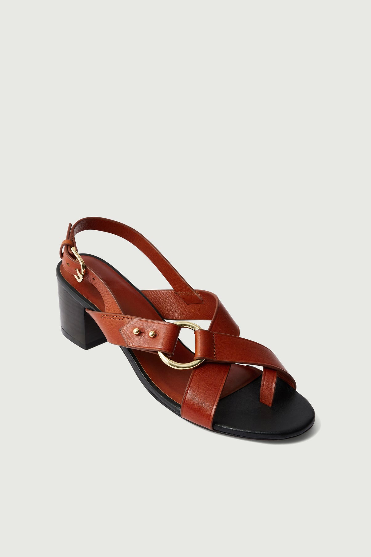 Sandales Florentine - Cognac - Cuir - Femme vue 4